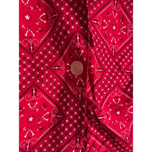 Sears Robuck Kerrybrooke Red Western Sleeveless Top Undershirt - Picture 4 of 5